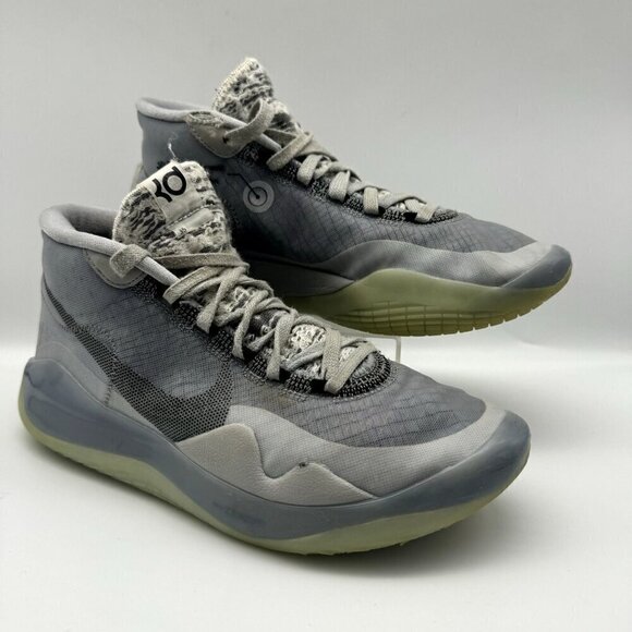 Nike KD 12 TB Wolf Grey Glow In Dark CN9518-001 Shoes Mens Size 7.5 - Picture 1 of 7